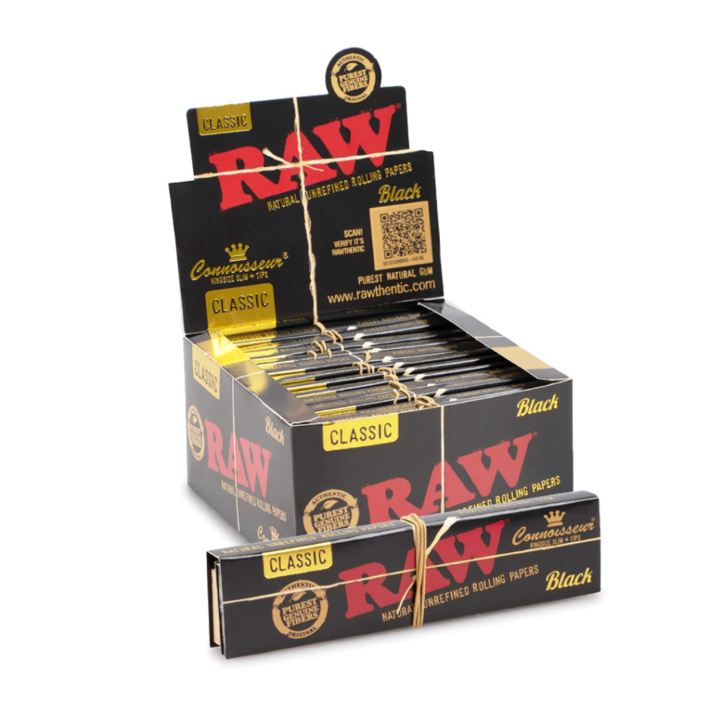 Raw Connoisseur black classic Kingsize Slim +tips